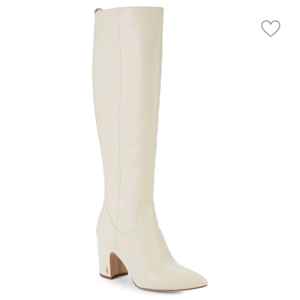 Sam Edelman Hai Knee White Boots Size 8
